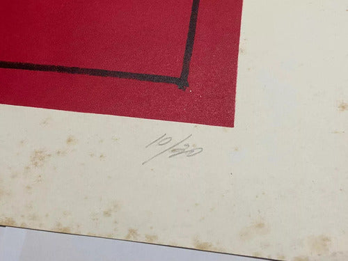 Quadro Gravura Antiga Silvio Oppenheim 93 Geométrica