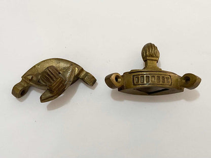 Antigas Peças Fixadoras Cantoneira Decorativas Em Bronze -l2