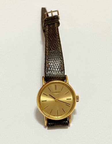 Relógio Antigo Longines Swiss Banhado Ouro Funcionando