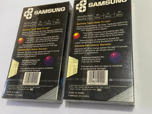 Fitas Antigas Vhs Lacradas Virgem Samsung T 120 Stereo Video