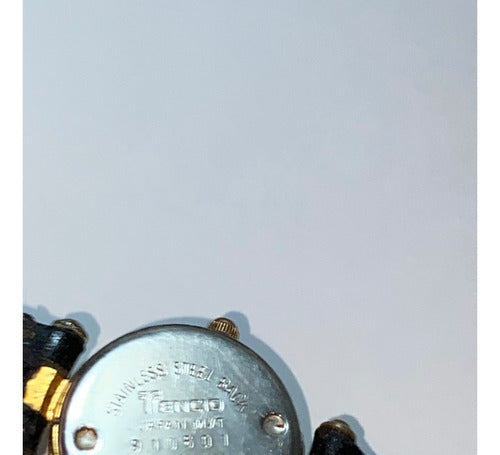 Relógio Antigo Tencio Japan Quartz Dourado E Preto