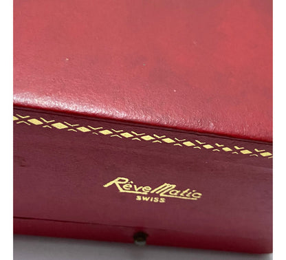 Caixa Relogio Suíço Antigo Reve Matic Swiss Made Vermelha