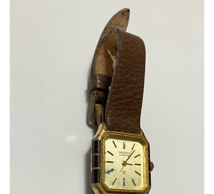 Relógio Antigo Orient Quartz Japan Dourado