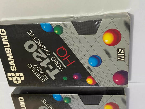 Fitas Antigas Vhs Lacradas Virgem Samsung T 120 Stereo Video