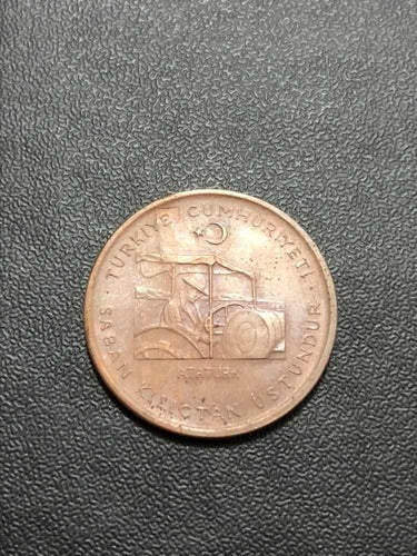 Moeda Antiga De Bronze 1971 Turquia 10 Kurus