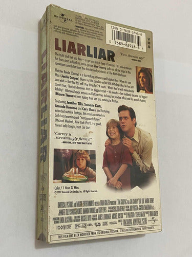 Antiga Fita Vhs Lacrada Jim Carrey - Liar Liar Trust Me 1997