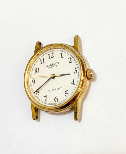 Relógio Antigo Brasciti Quartz Dourado