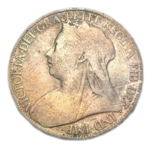 Moeda Antiga 1901 Inglaterra Grã Bretanha 1 Penny