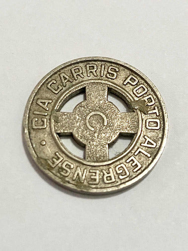 Antiga Ficha Passagem De Bonde Cia Carris Porto Alegrense