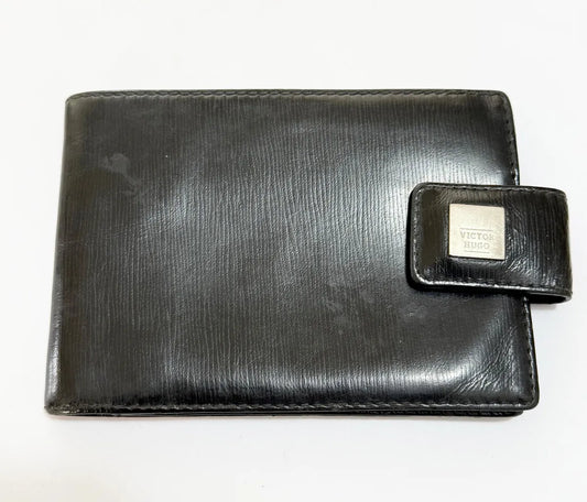 Carteira Victor Hugo Masculina Em Couro Preto