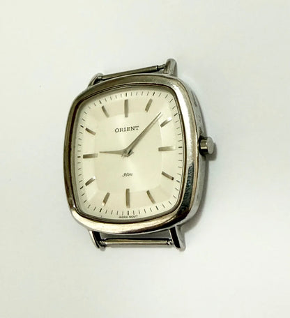 Relógio Orient Antigo Quadrado Inox 30m Gbscs 001 Zfm-195