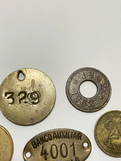 Lote Fichas Antigas Banco Auxiliar - Consumo