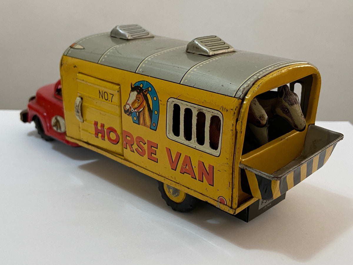 Caminhão De Lata Antigo Horse Van Eight Japan C/ Cavalos