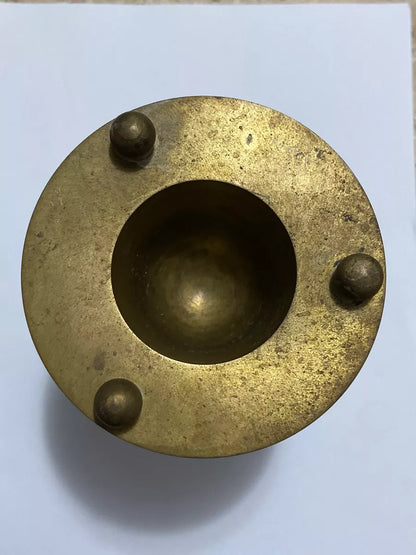 Antigo Raro Queimador De Óleo Essencial / Aquecedor Em Latão