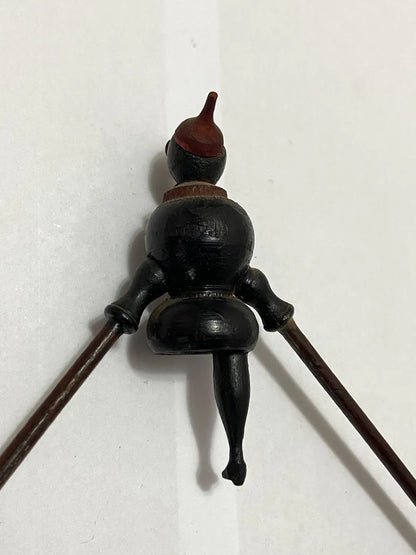 Brinquedo Antigo - Saci Em Jacarandá Medindo 22 Cm