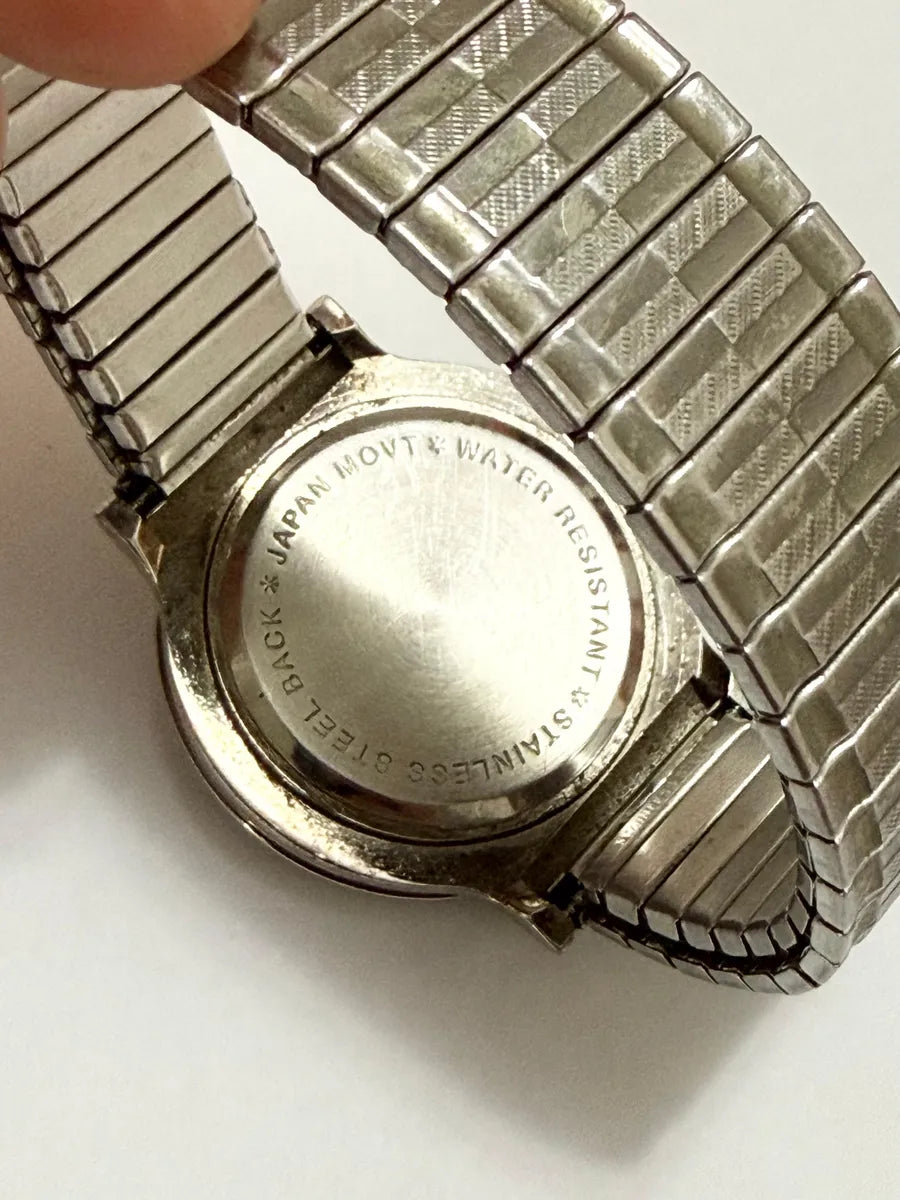 Relógio Antigo Mapa Mundial Flying Gear Japan Movt Prata