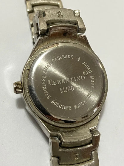 Relógio Antigo Cerentino Diamond Mj9012 Japan Movt Prateado