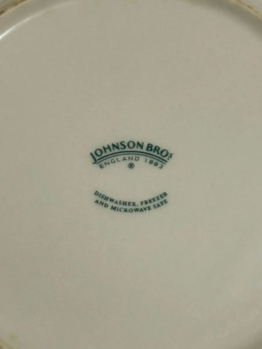 Prato Antigo Johnson Bros Chatsworth Azul Cerâmica Inglesa - Azul E Branco