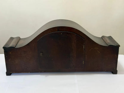 Relógio Antigo De Mesa Carrilhão Schattan Em Madeira Marrom