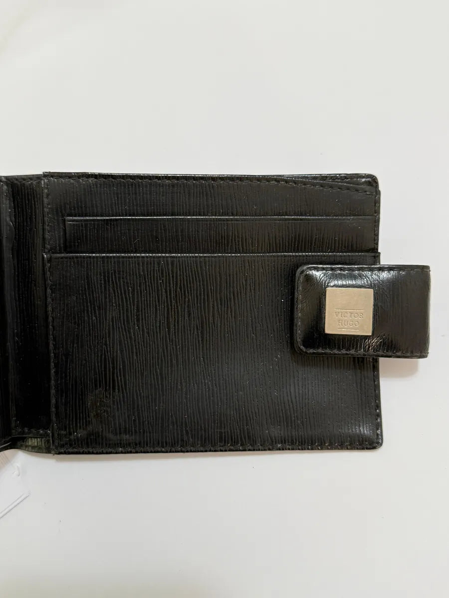 Carteira Victor Hugo Masculina Em Couro Preto