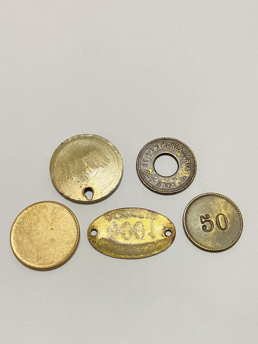 Lote Fichas Antigas Banco Auxiliar - Consumo