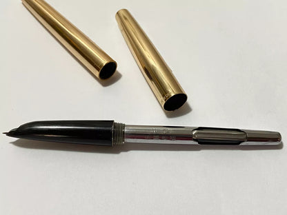 Caneta Tinteiro Antiga Hero 340 Folhada Anos 70