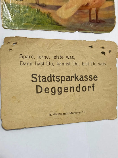 Cartas Antigas Alemanha Stadtsparkasse Deggendorf Pássaros