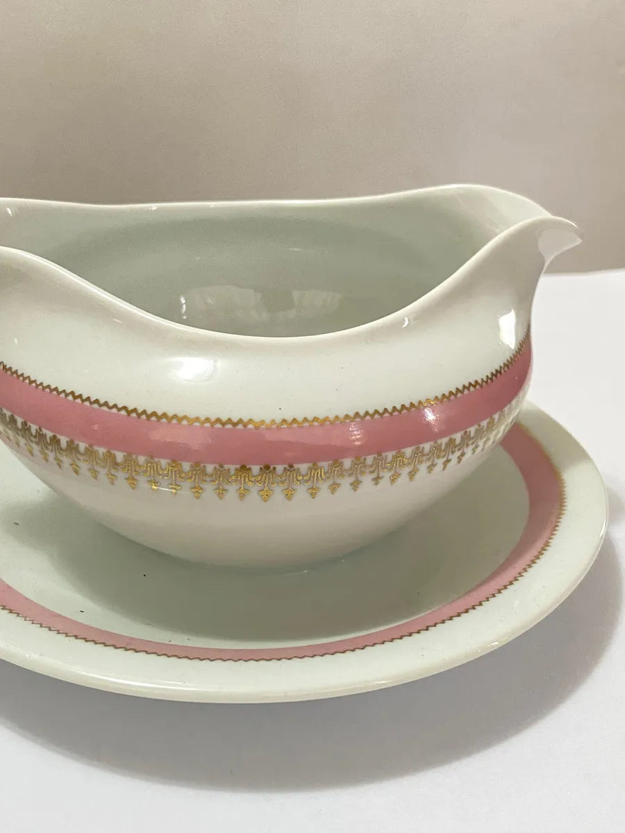 Conjunto Antigo Sopeira E Molheira Em Porcelana Steatita