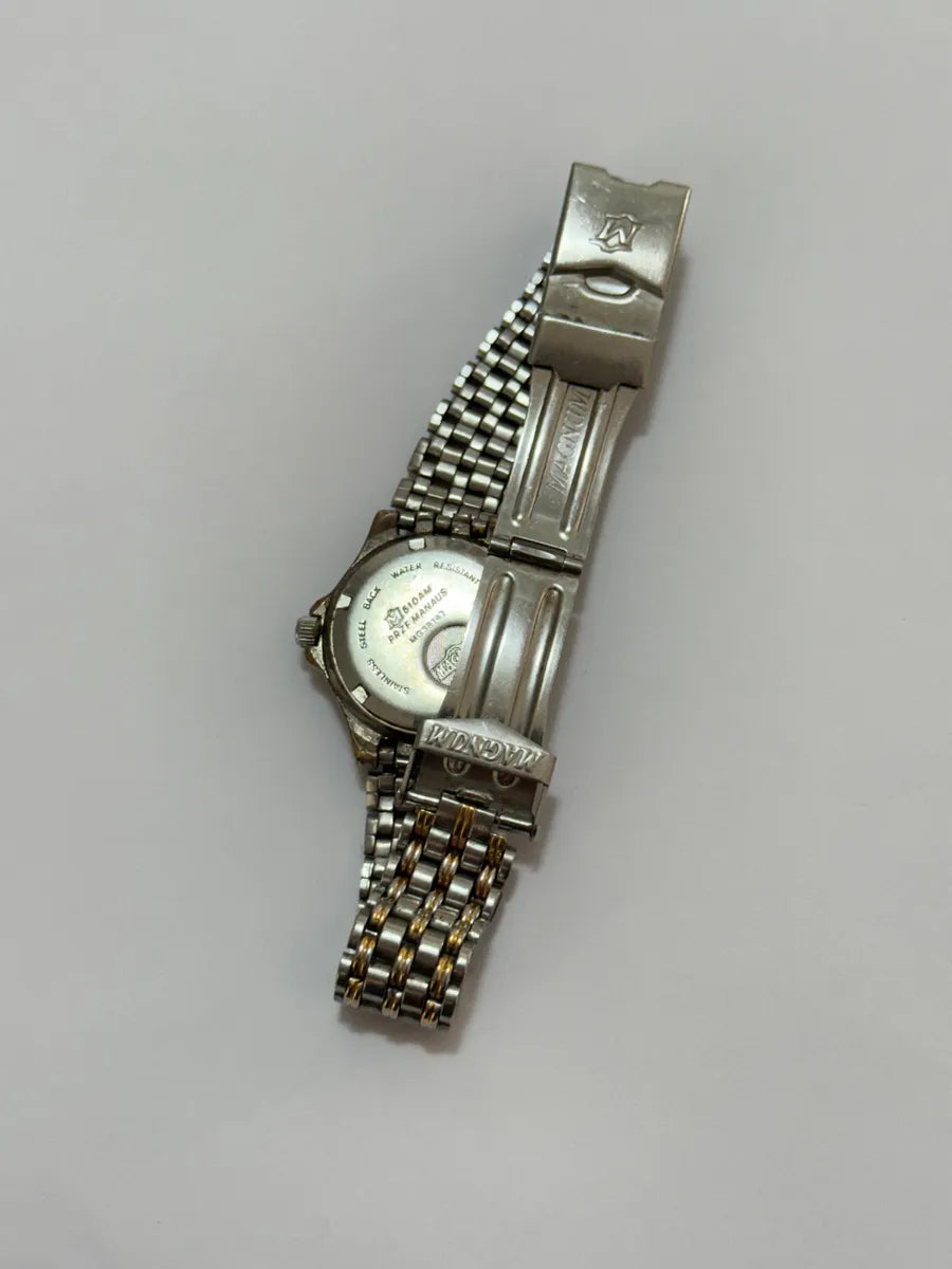 Relógio Magnum Quartz Antigo Bicolor Modelo M610am