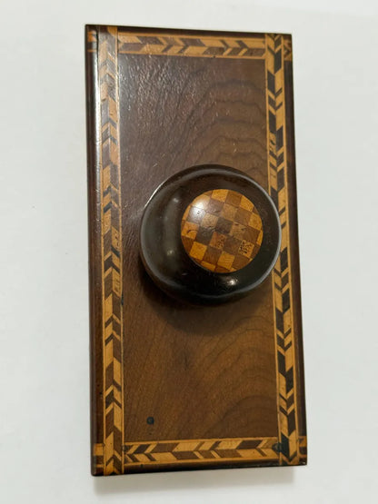 Carimbo Secador De Tinta Antigo Em Madeira Marchetaria