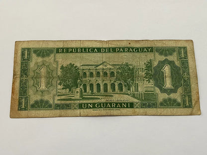 Cédula Antiga 1952 Paraguai Banco Central Un Guarani