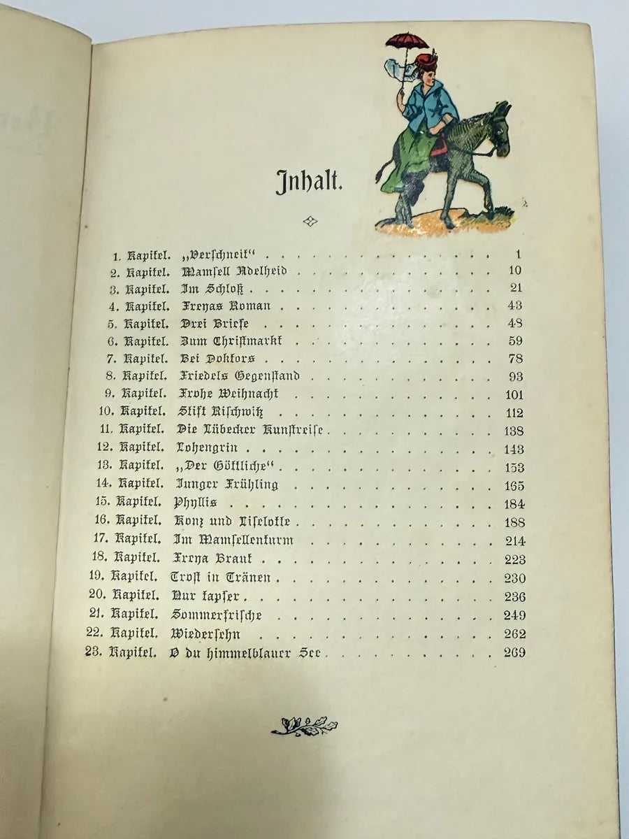 Livro Antigo Alemão Drei Freundinnen 1890 Ilustrado