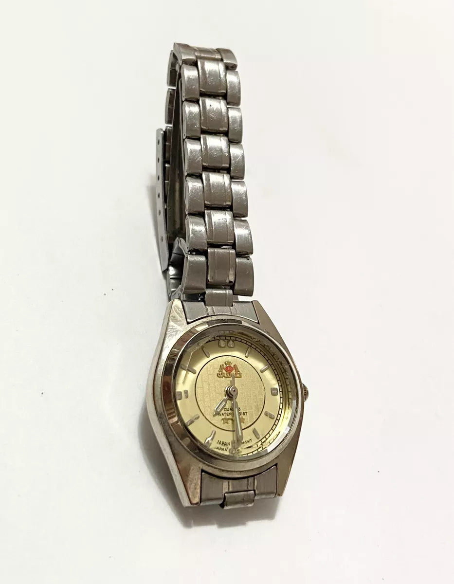 Relógio Antigo Oremte Quartz Water Resist Japan Movt Prateado