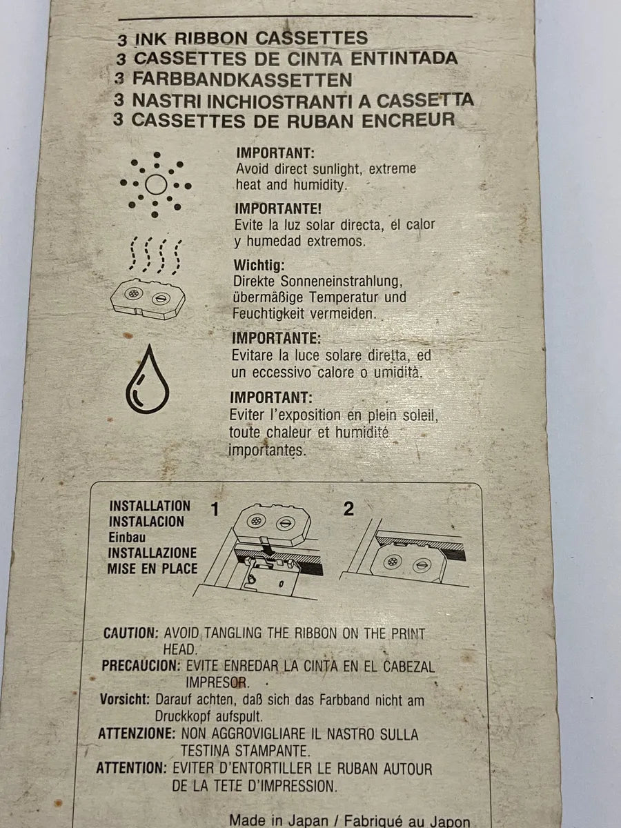 Antiga Fita De Tinta Casio Ir-20g Nova Lacrada Pacote Raro