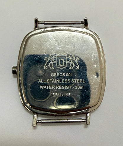 Relógio Orient Antigo Quadrado Inox 30m Gbscs 001 Zfm-195