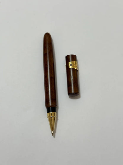 Antiga Caneta Sable Formato Charuto Com Estojo Marrom