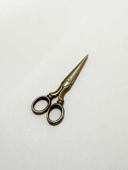 Tesoura Miniatura Antiga Prata 3,5cm