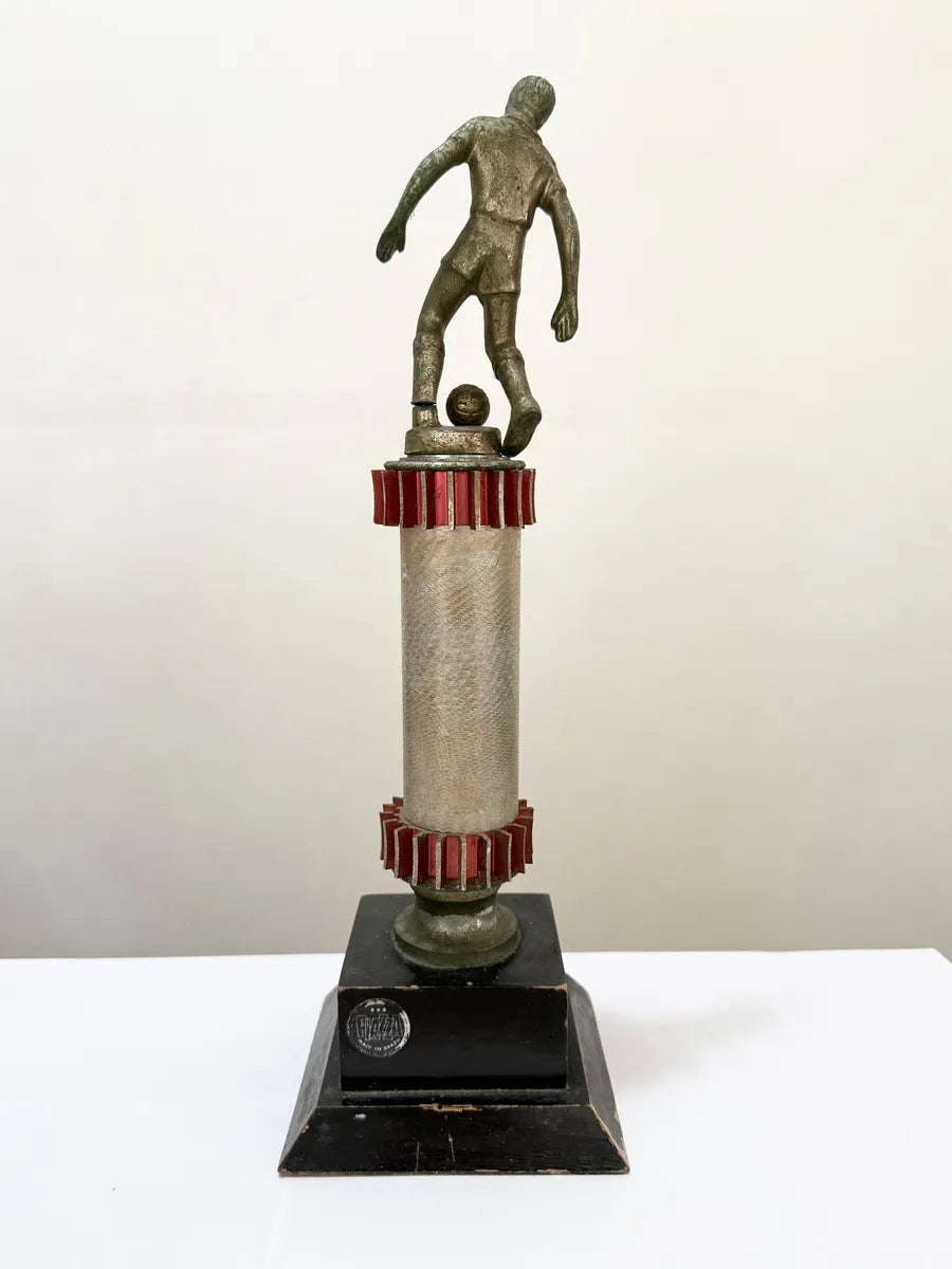 Troféu Antigo Futebol Piazza 39cm Coleção Anos 60/70