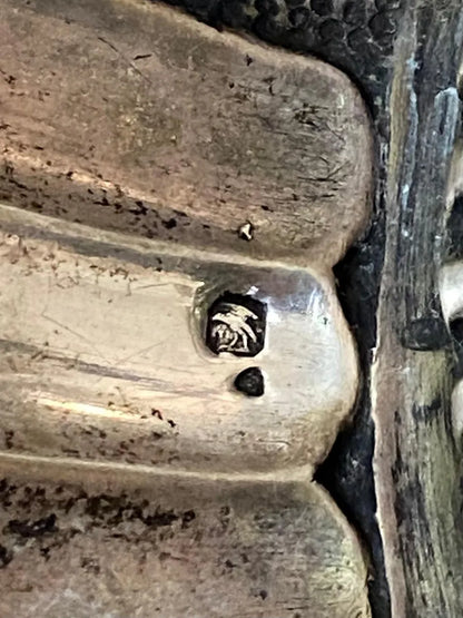 Antiga Cesta Em Prata Portuguesa Contrastada Águia 756g