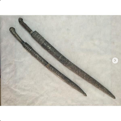 Espadas antigas de prata Imperio Otomano Yatagan