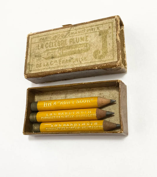 Lápis Antigos Koh-i-noor Hb L&c Hardtmuth C/ Caixa Unico