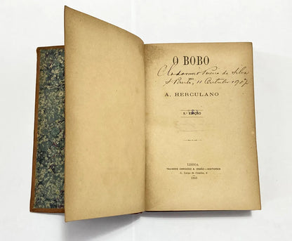 Livro Antigo O Bobo (1903) - A. Herculano 5a Edição Rara