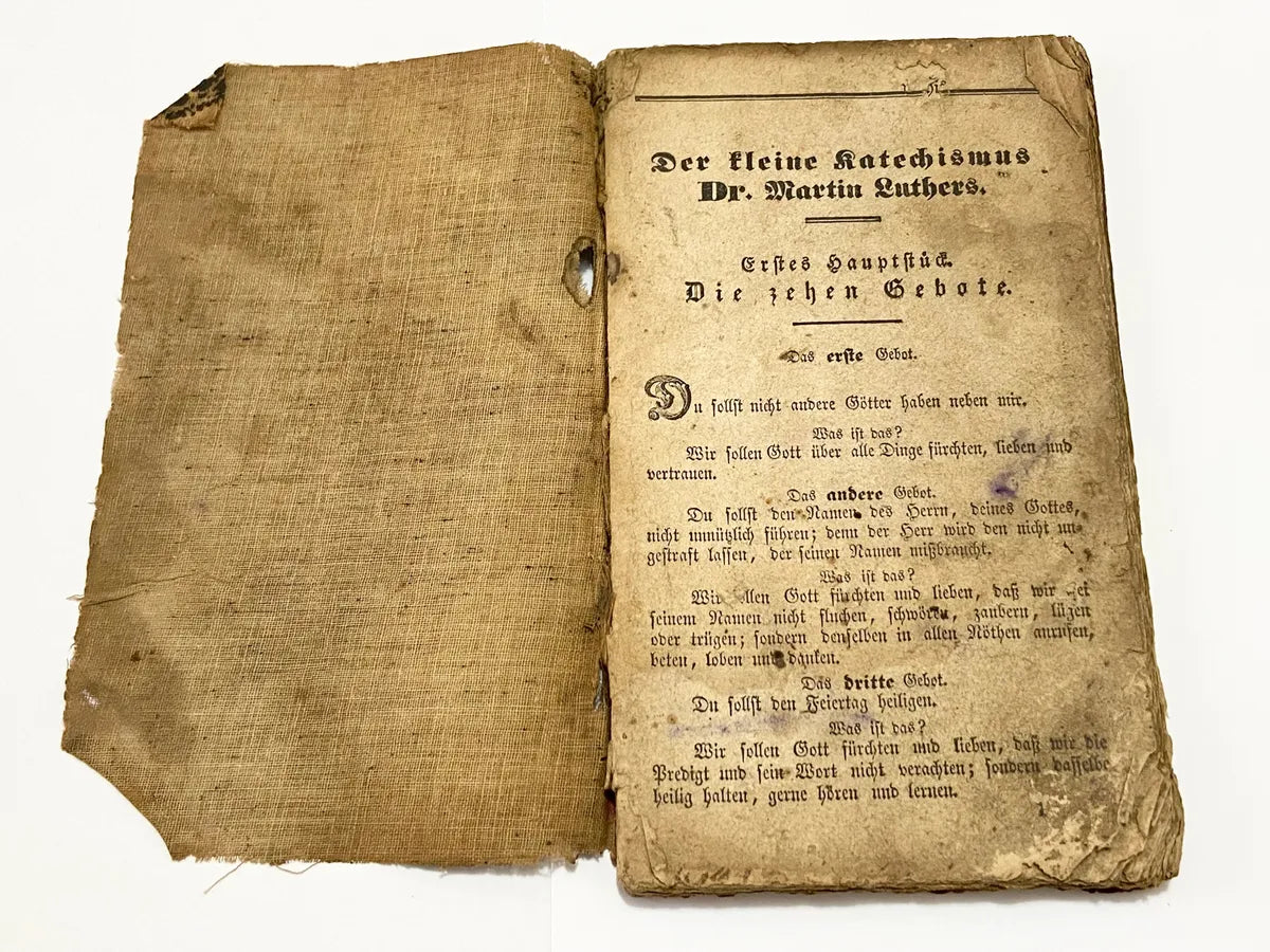 Livro Antigo - Raro Catecismo De Martinho Lutero - Der Kleine Katechismus