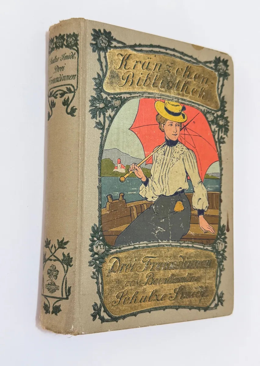 Livro Antigo Alemão Drei Freundinnen 1890 Ilustrado