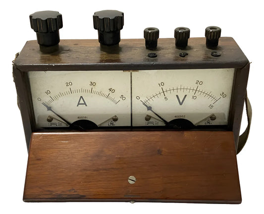 Medidor Antigo De Corrente E Tensão - Década De 50