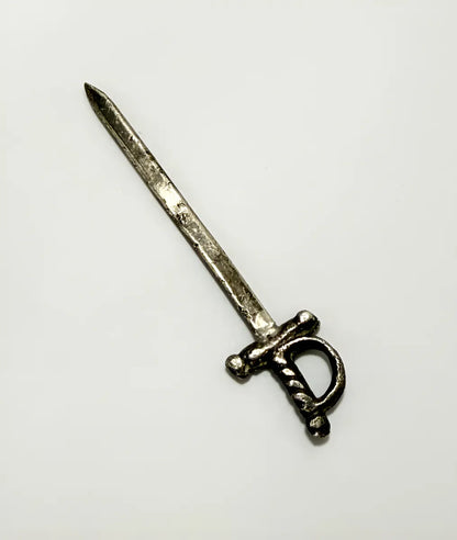 Mini Espada Decorativa Antiga Prata 5,5cm