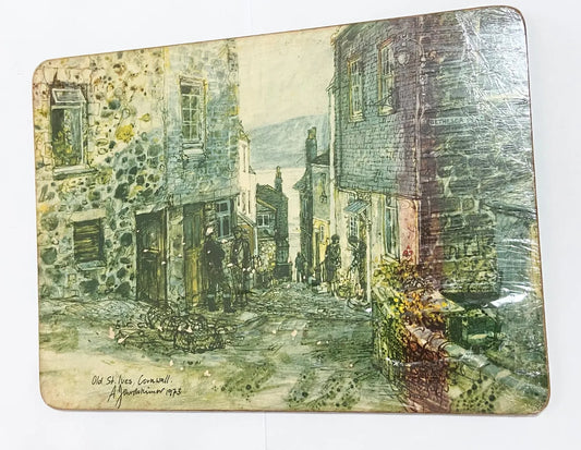 Placa Antiga Inglesa Arte De Alex Jawdokimow 1973 Cornualha Inglaterra Antiga