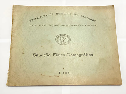 Raro Folheto Prefeitura Salvador Situação Demográfica 1949