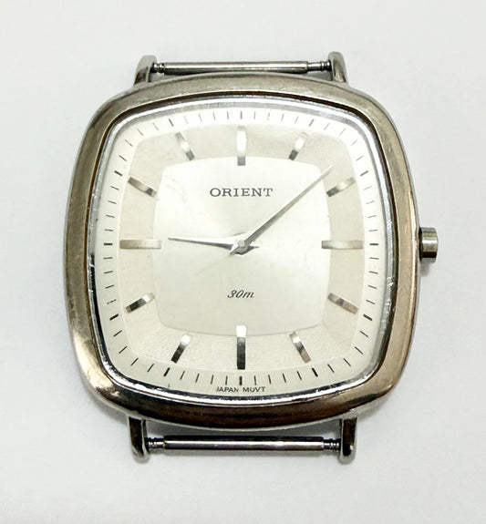 Relógio Orient Antigo Quadrado Inox 30m Gbscs 001 Zfm-195