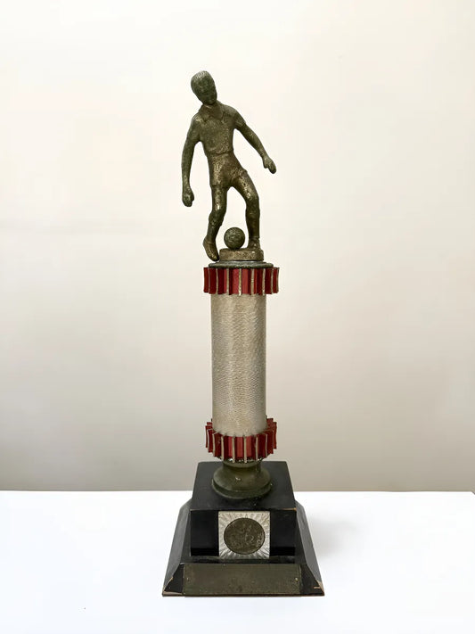 Troféu Antigo Futebol Piazza 39cm Coleção Anos 60/70